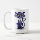 Crazy Blue Cat Classic Mok (Links)