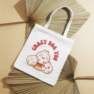 Crazy Boa You - Schattigee Bao Food Pun Tote Bag