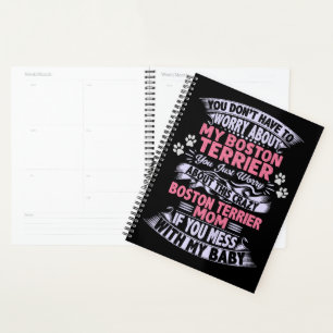 Crazy "Boston Terrier" mama Planner