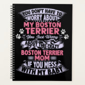Crazy "Boston Terrier" mama  Planner (Voorkant)