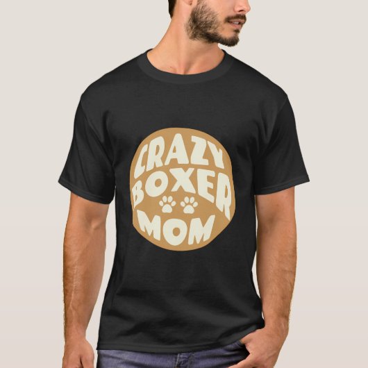 Crazy Boxer Moeder Backprint T-shirt (Voorkant)