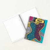 Crazy bright amoeba, gepersonaliseerd, doodle art notitieboek (Binnen)