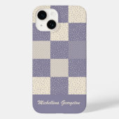 Crazy Buffalo Check in Zacht Paarse en Crème Case-Mate iPhone Case (Achterkant)