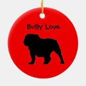 Crazy Bulldog Lady Ornament (Achterkant)