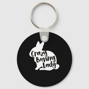 Crazy Bunny Lady - Funny Rabbit Lover Sleutelhanger