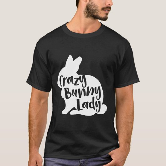 Crazy Bunny Lady Shirt Funny Rabbit Lover (Voorkant)