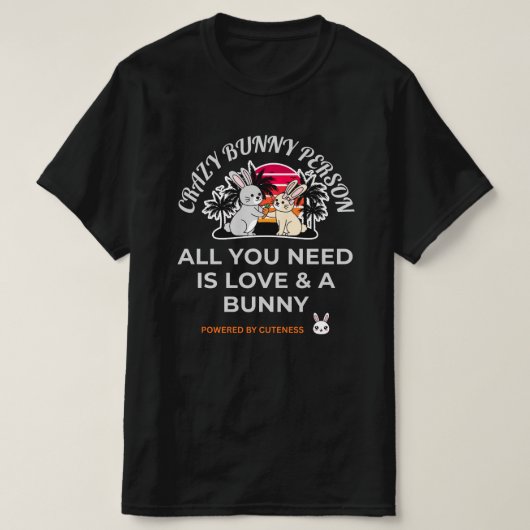 Crazy Bunny Person T-shirt (Design voorkant)