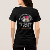 Crazy Bunny Person  Tri-Blend Shirt (Achterkant)