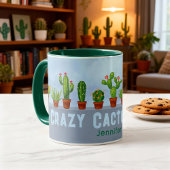 Crazy Cactus Lady Mug avec nom personnalisé