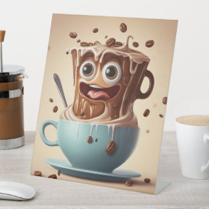 Crazy Café - Panneau de piédestal