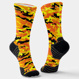 Crazy Camouflage Oranje Socks Sokken