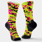 Crazy Camouflage Pink Socks Sokken (Gebogen)