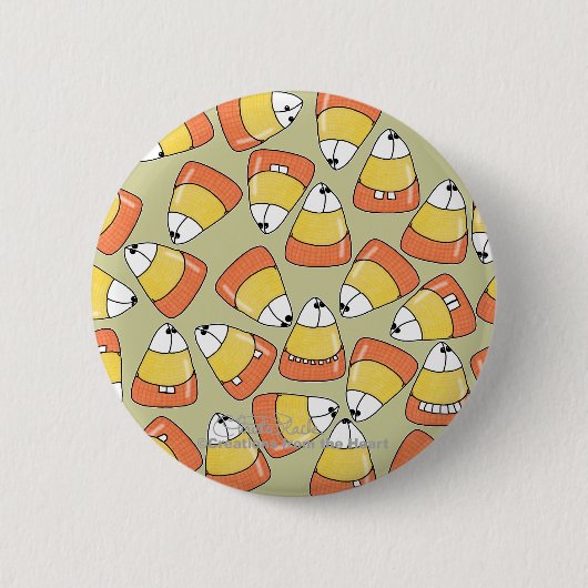 CRAZY Candy Corn! Ronde Button 5,7 Cm (Voorkant)