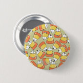 CRAZY Candy Corn! Ronde Button 5,7 Cm (Voorkant /achterkant)