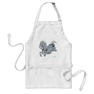 Crazy Cartoon Horse Apron Standaard Schort