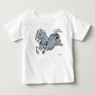 Crazy Cartoon Horse Baby T-Shirt