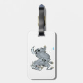 Crazy Cartoon Horse Bagagelabel (Achterkant verticaal)