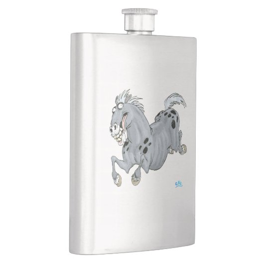 Crazy Cartoon Horse Classic Flask Flacon (Rechts)