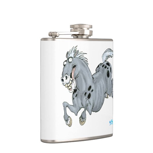 Crazy Cartoon Horse Hip Flask Heupfles (Rechts)