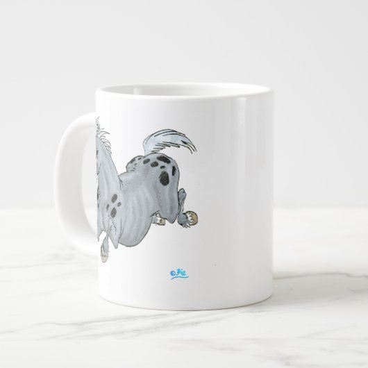Crazy Cartoon Horse Jumbo Mug (Devant gauche)