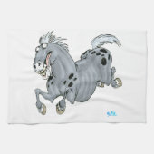 Crazy Cartoon Horse Kitchen Towel Theedoek (Horizontaal)