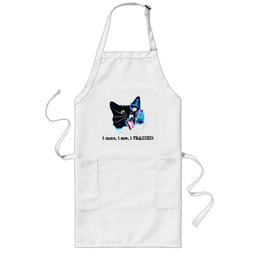 Crazy Cat Apron Lang Schort (Voorkant)