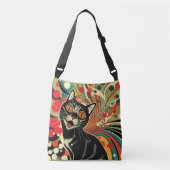 Crazy Cat Crossbody Tas (Voorkant)