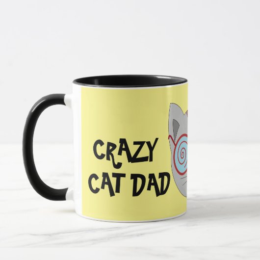CRAZY CAT DAD Coffee Mok (Links)