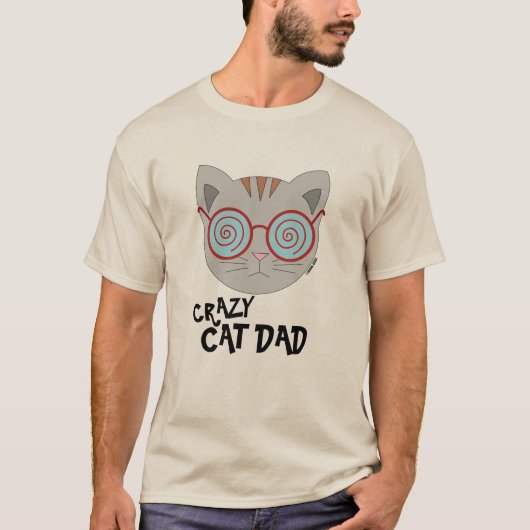 CRAZY CAT DAD T Shirt (Voorkant)
