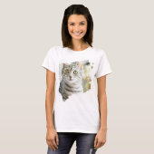 Crazy Cat Design T-shirt (Voorkant volledig)