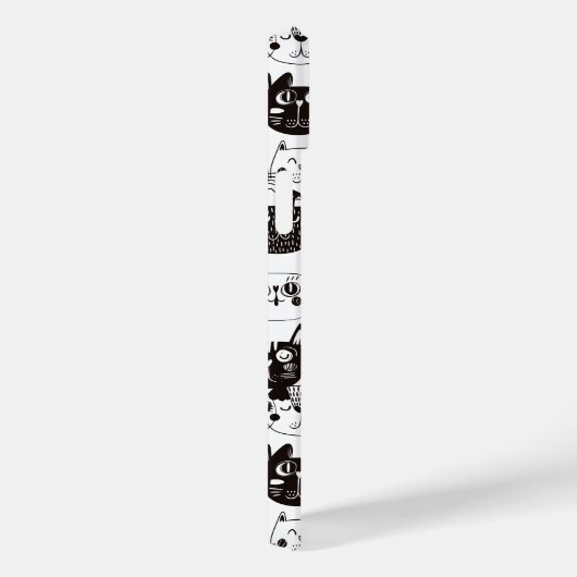 Crazy Cat Faces Pattern Case-Mate iPhone Case (Achterkant / Rechts)