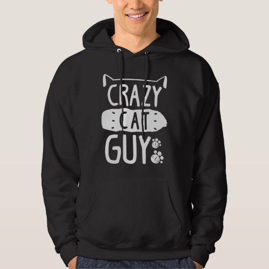 Crazy Cat Guy Hoodie (Voorkant)