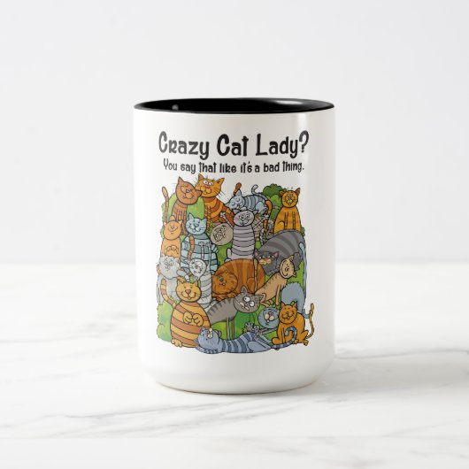 Crazy Cat Lady 2 Tons Mok (Center)