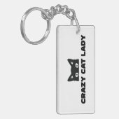 Crazy Cat Lady Acryl Sleutelhanger (Voorkant Links)
