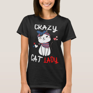 Crazy Cat Lady Animal Moederdag T-shirt