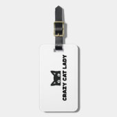 Crazy Cat Lady Bagagelabel (Voorkant verticaal)