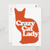 Crazy cat lady briefkaart (Voorkant / Achterkant)