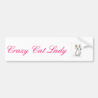 Crazy Cat Lady Bumpersticker