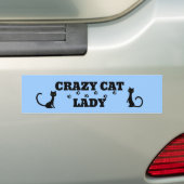 Crazy Cat Lady Bumpersticker - Kleur wijzigen (Op auto)