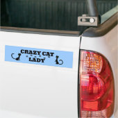 Crazy Cat Lady Bumpersticker - Kleur wijzigen (Op Truck)