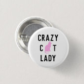 Crazy Cat Lady Button Pin (Voorkant /achterkant)