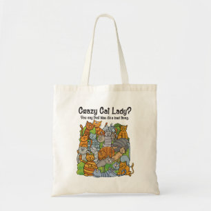 Crazy Cat Lady Canvas tas