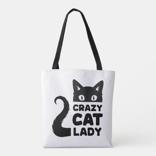 Crazy Cat Lady Canvas tas (Achterkant)