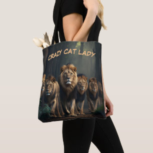 Crazy Cat Lady Canvas tas Pas Tekst & Afbeeldingen