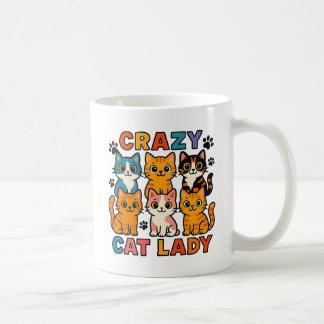Crazy Cat Lady Cat Stack  Koffiemok