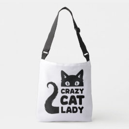 Crazy Cat Lady Crossbody Tas/Messenger Bag Crossbody Tas