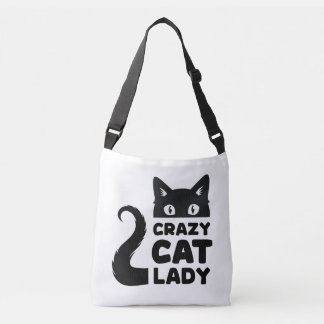 Crazy Cat Lady Crossbody Tas/Messenger Bag Crossbody Tas
