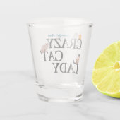 Crazy Cat Lady Cute Custom Shot Glas (Achterkant)