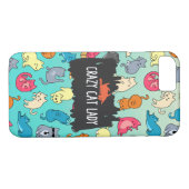 Crazy Cat Lady Cute en Playful Cat Pattern Case-Mate iPhone Case (Achterkant (Horizontaal))