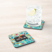 Crazy Cat Lady Cute en Playful Cat Pattern Onderzetter (Rechterzijde)